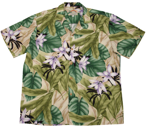 Paradise Found Men's Orchid Jungle Hawaiian Shirt