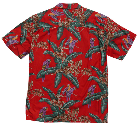 Paradise Found Mens Jungle Bird Tom Selleck Magnum PI Rayon Shirt