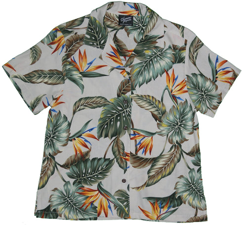 Bird of Paradise Summer Women's Hawaiian Camp Shirt – 100% Rayon, Made in Hawaii | RJC