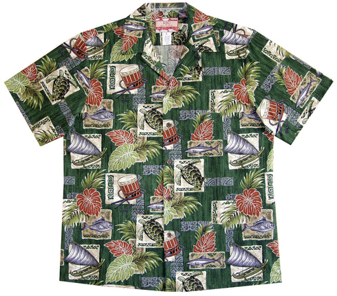 Hawaiian Nation Icons Men's Hawaiian Shirt
