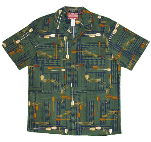 Canoes and Paddles Men's Hawaiian Shirt
