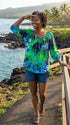 RJC Womens Beauteous Flower Poetry Peasant Blouse