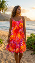 RJC Womens Beauteous Flower Poetry Pocket Short Sundress