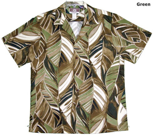 Abstract Watercolor Leaf Men's Hawaiian Shirt