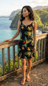 Bird of Paradise Display Women's Bias Cut Slimming Hawaiian Dress