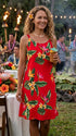 Bird of Paradise Display Women's Bias Cut Slimming Hawaiian Dress