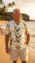 Paradise Found Men's Bird of Paradise Panel Hawaiian Shirt, view 5 of 6