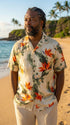 Pacific Legend Mens Bird of Paradise Plumeria Shirt