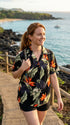 Pacific Legend Women' Bird of Paradise Plumeria Camp Shirt