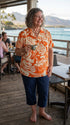 RJC Womens Bold Beach Botanic II Peasant Blouse