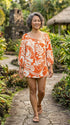 RJC Womens Bold Beach Botanic II Peasant Blouse