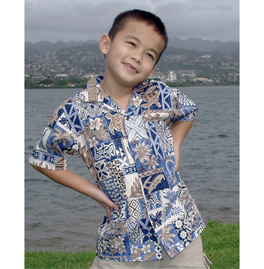 Boys Hawaiian aloha shirts