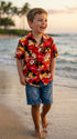 Pacific Legend Brilliant Hawaiian Sunset Boy's Hawaiian Shirt, view 6 of 9
