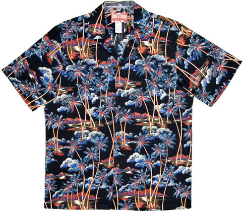 Undulating Island Trees Men's Hawaiian Shirt