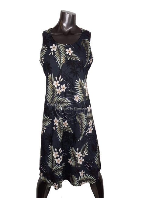 Island Breeze Women's Short Tank Flared Hawaiian Dress