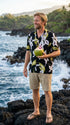 Paradise Found Men's Tom Selleck Magnum PI Calla Lily Hawaiian Shirt