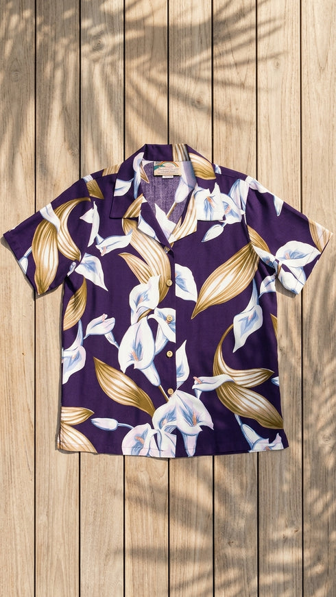 Calla Lily Women's Hawaiian Camp Shirt
