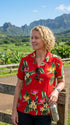 RJC Bird of Paradise Display Women's Hawaiian Camp Shirt – Rayon, Made in Hawaii