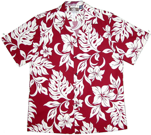 Rainforest Tropical Hibiscus Men's Hawaiian Shirt