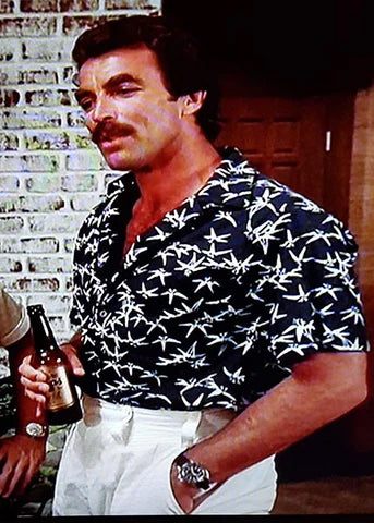 Paradise Found Men's Tom Selleck Magnum Bamboo Hawaiian Shirt