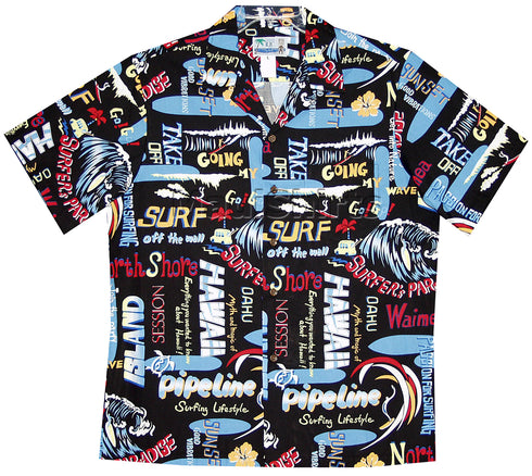 Hawaiian Islands Surf City Men's Hawaiian Shirt