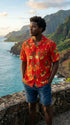 Pacific Legend Christmas Honu Hula Ornaments Men's Hawaiian Shirt, additional view 3 of 3