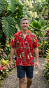 Christmas Longboard Santa Men's Hawaiian Shirt