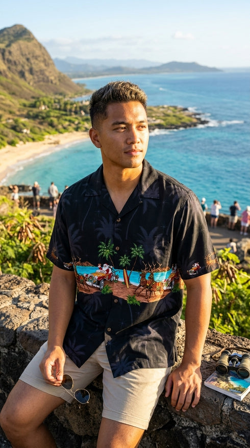 Christmas Woody Santa Men's Hawaiian Shirt