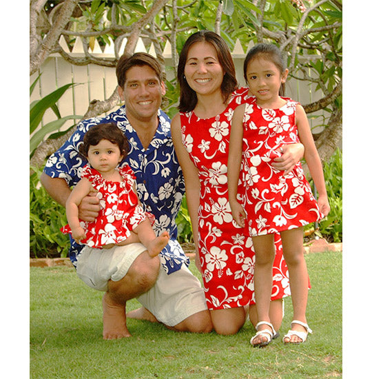 Classic Hibiscus family matching outfits