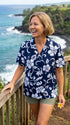 RJC Original Classic Hibiscus Women's Hawaiian Camp Shirt