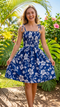 Women’s Smocked Tube Dress – Original Classic Hibiscus Print
