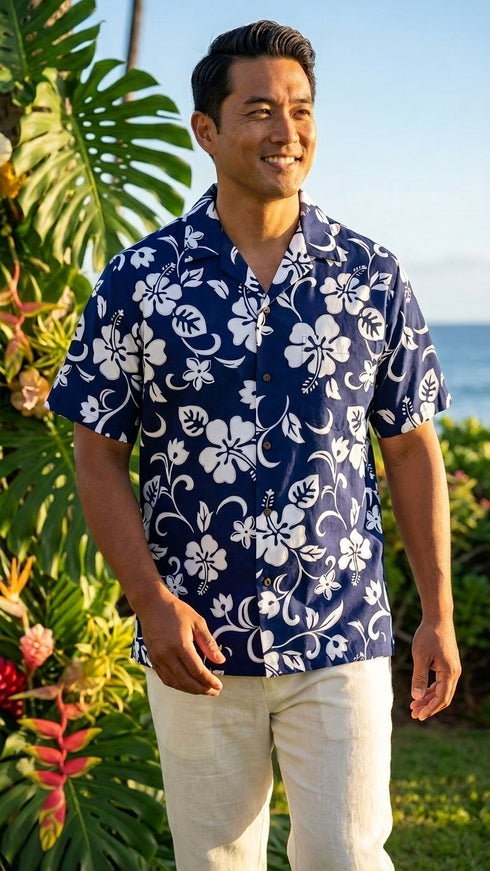 Original Classic Hibiscus Men's Hawaiian Shirt
