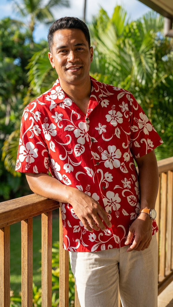 Original Classic Hibiscus Men's Hawaiian Shirt