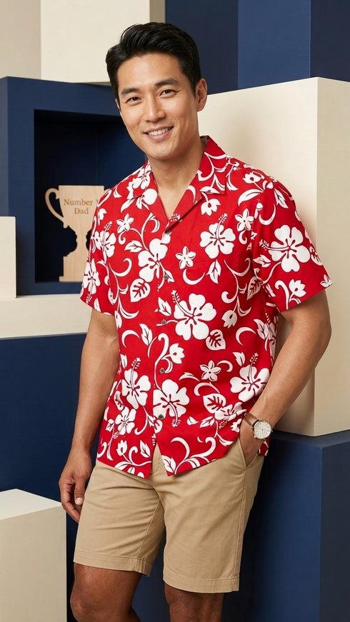 Original Classic Hibiscus Men's Hawaiian Shirt