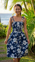Women’s Smocked Tube Dress – Original Classic Hibiscus Print