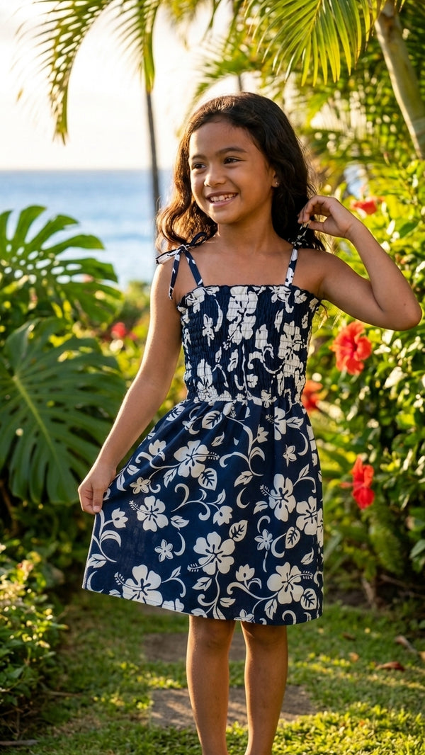 RJC Girls Classic Hibiscus Elastic Tube Dress