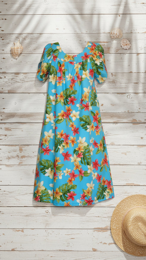 RJC Women's Colorful Plumeria Muumuu Dress