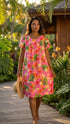 RJC Women's Rainbow Plumeria Muumuu Dress