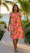 RJC Women's Rainbow Plumeria Muumuu Dress