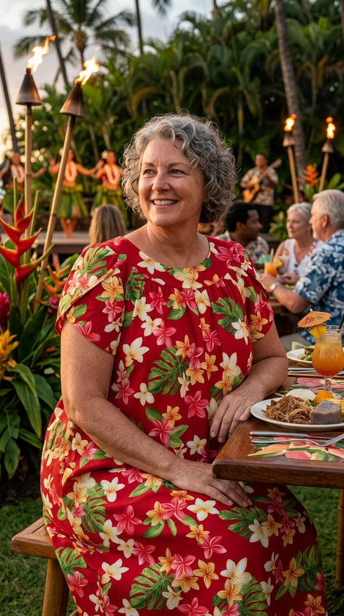 RJC Women's Colorful Plumeria Muumuu Dress