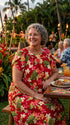 RJC Women's Rainbow Plumeria Muumuu Dress
