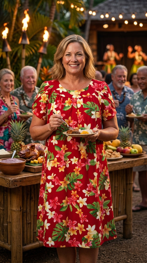 RJC Women's Colorful Plumeria Muumuu Dress