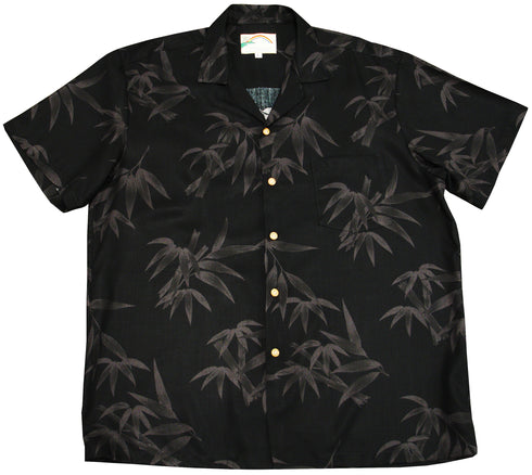 Paradise Found Men's Simple Bamboo Hawaiian Shirt