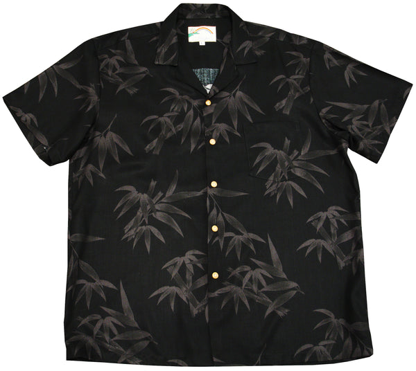 Paradise Found Men's Simple Bamboo Hawaiian Shirt