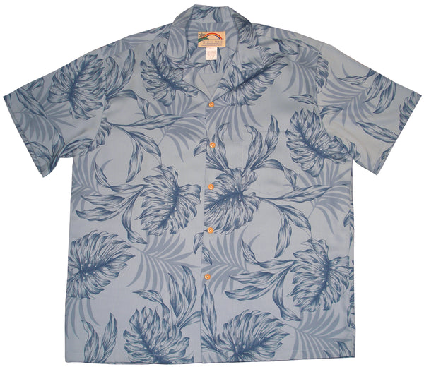 Paradise Found Men's Monstera Palm Hawaiian Shirt