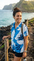 Ginger Heliconia Women's Hawaiian Camp Shirt – 100% Rayon, Made in Hawaii | RJC
