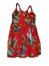Tropical Toucan Parrots Girl's Hawaiian Flared Dress