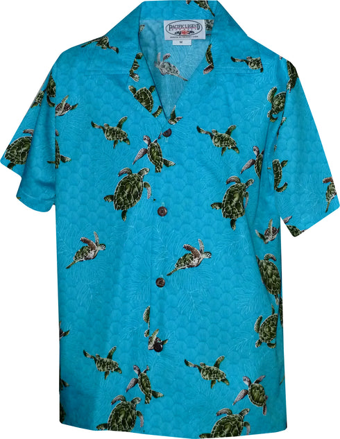 Honu Turtle Swim Boy's Hawaiian Shirt