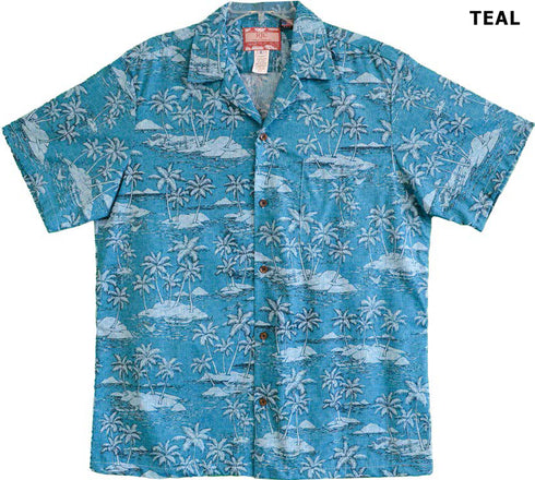 Woodcut Island Men's Hawaiian Shirt