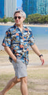 RJC Mens Hibiscus Fighter Airplane Shirt